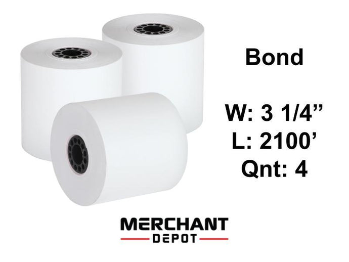 Receipt Paper 1 Ply Bond paper 3-1/4