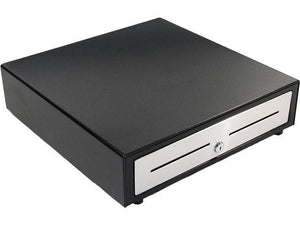 Vasario Cash Drawer, Color: Black with Steel Front, Dual Media Slots, 16"x16" case, Printer Driven, 320 MultiPRO Interface (See Accessories for Cable)