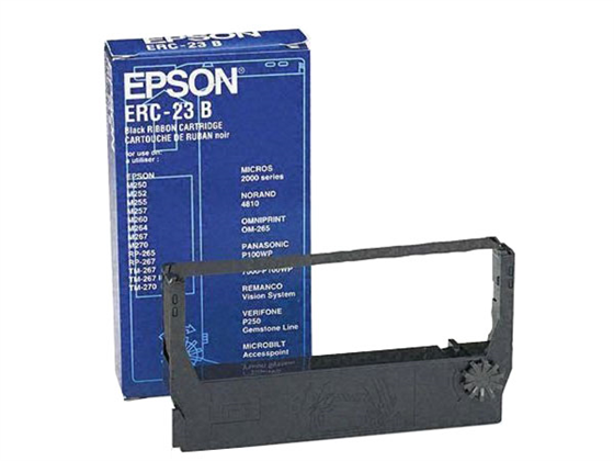 Black Ribbon, Epson Brand, For TM-U200, TM-U220, TM-U300 Series or POS-X Evo Impact - (10 Pack)